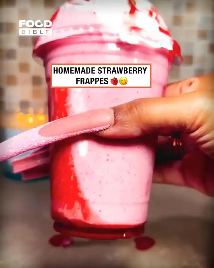 Strawberry frappes from home π₯π