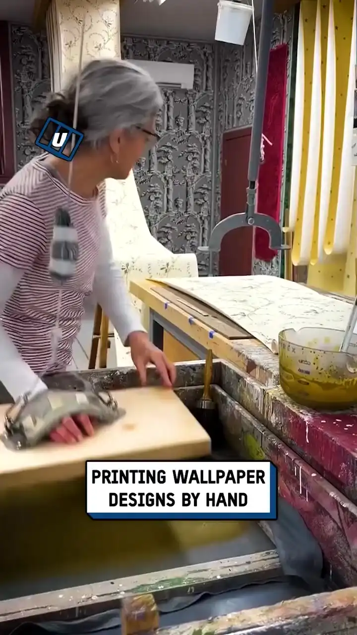 Printing wallpaper designs by hand π€π¨