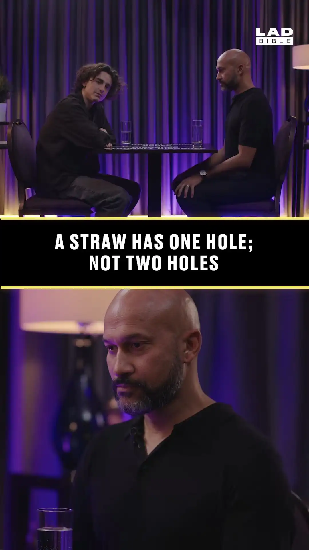 Timothée Chalamet & Keegan-Michael Key debate how many holes a straw has