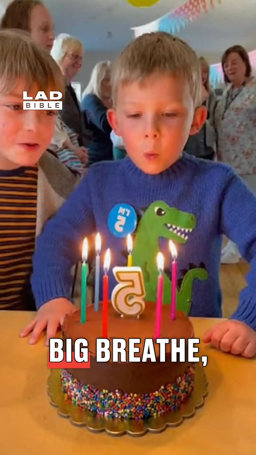 Older Brother blows out birthday candles 😳🎂