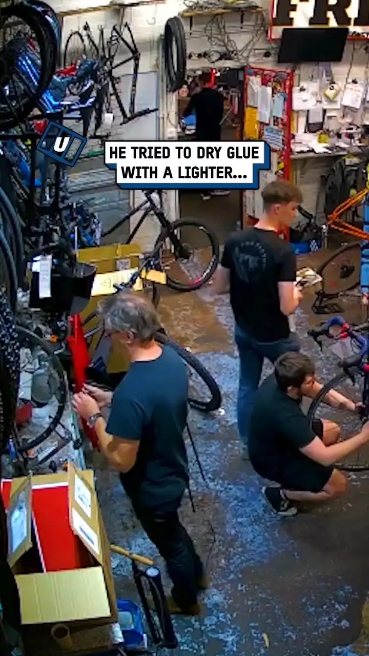 Trying to dry glue with a lighter gone wrong 🔥