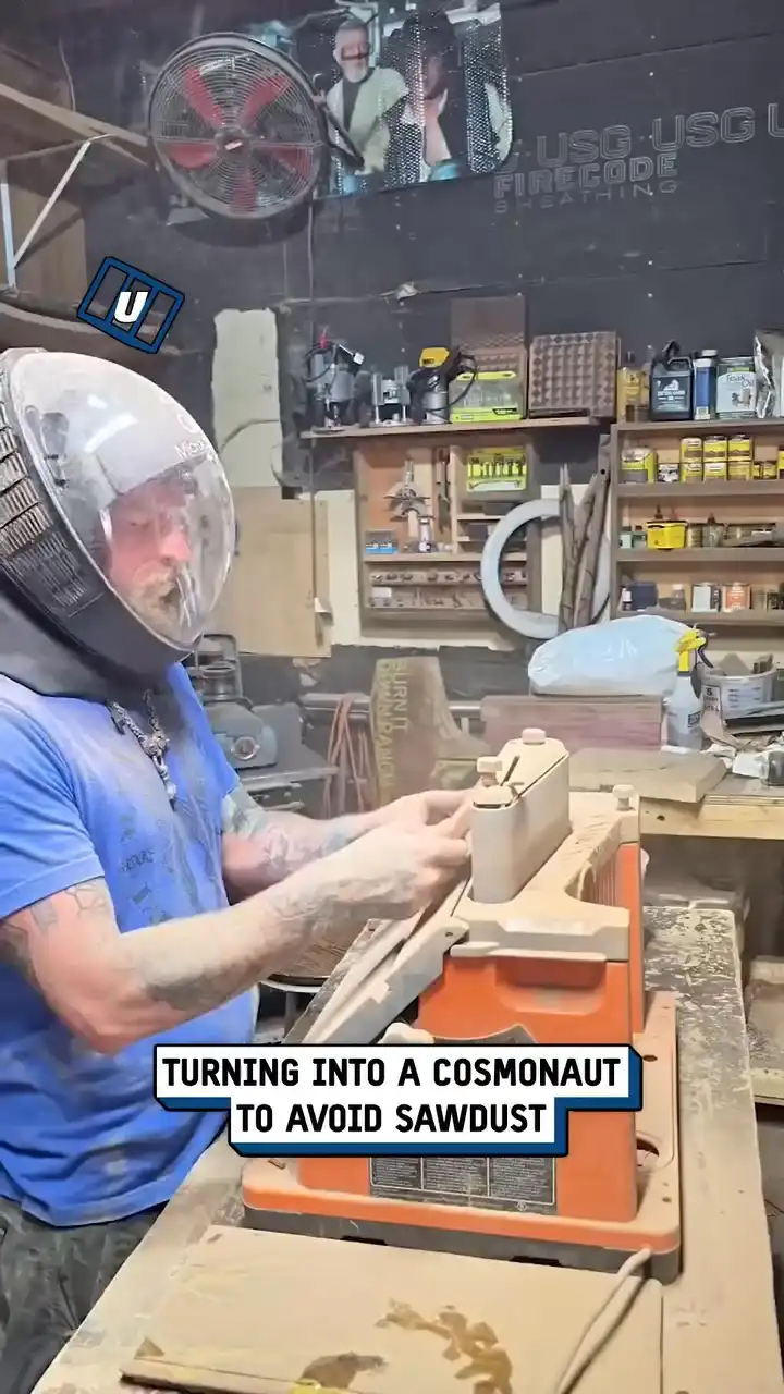 This respirator protects my lungs while woodworking 🫁😲