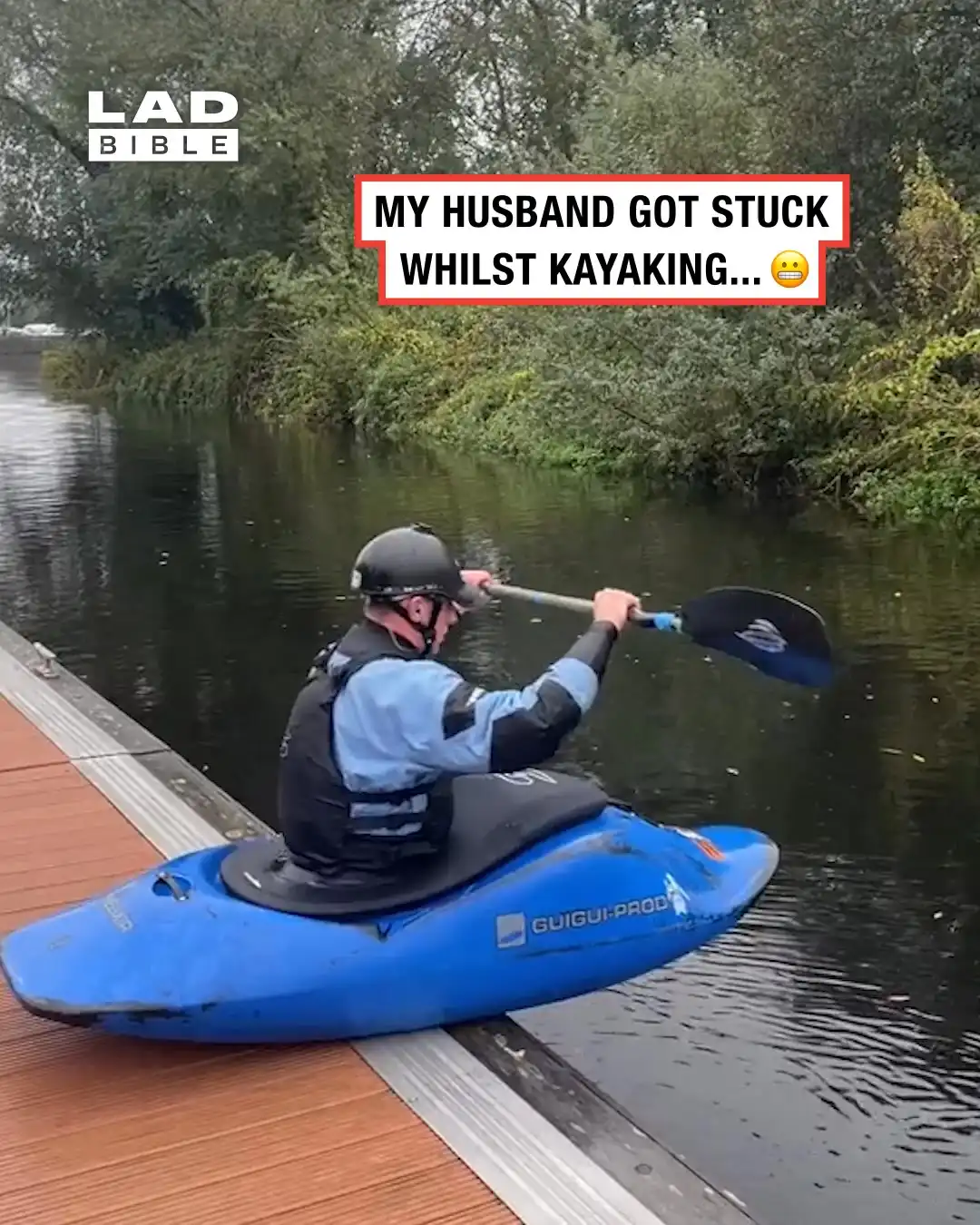 Kayaker has to turn around ๐ณ