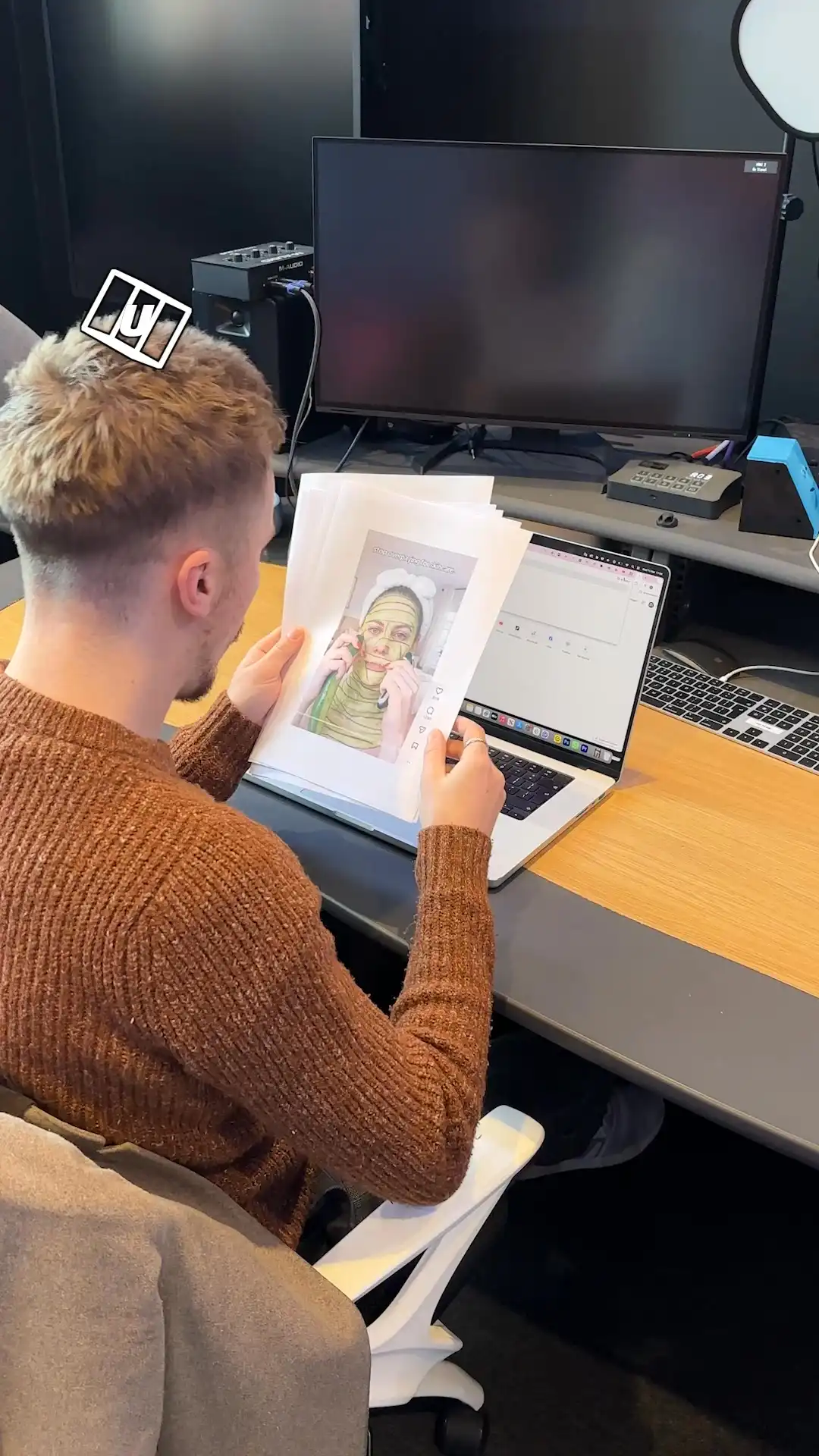 Reels printed at work