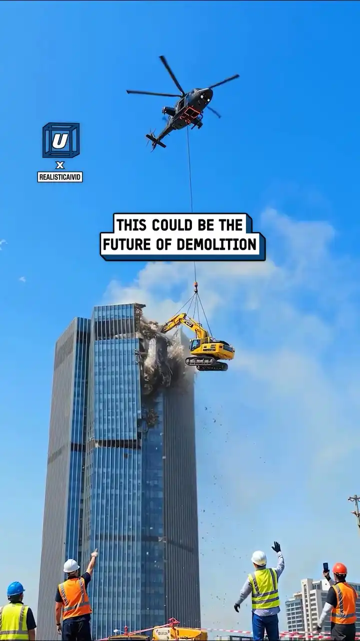 This is the weirdest way to demolish a building 😳💥