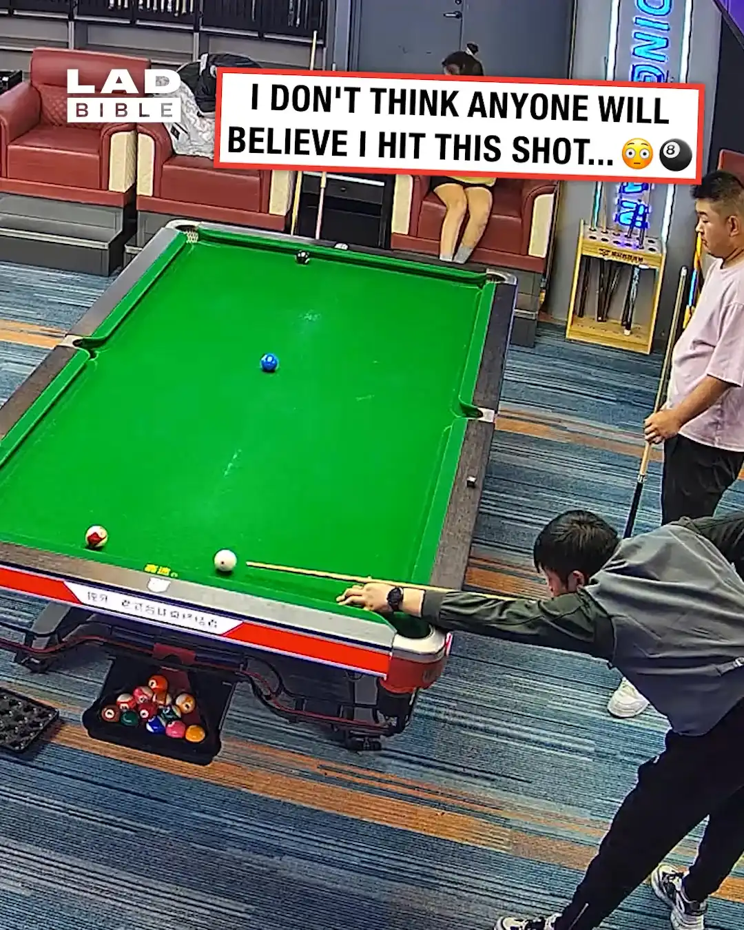 Crazy accidental pool shot 🤯