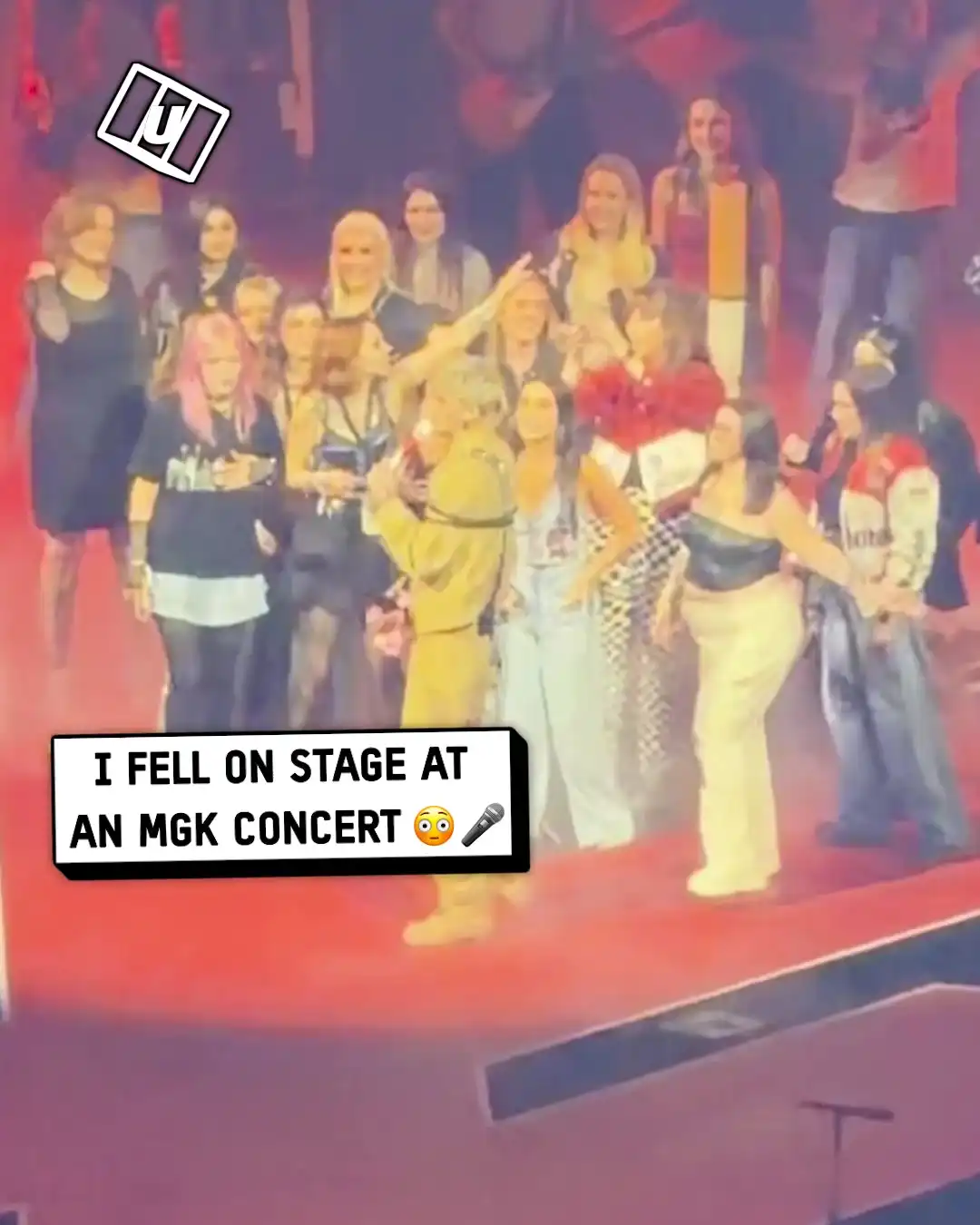 Falling on stage at a MGK gig 🫣🎸