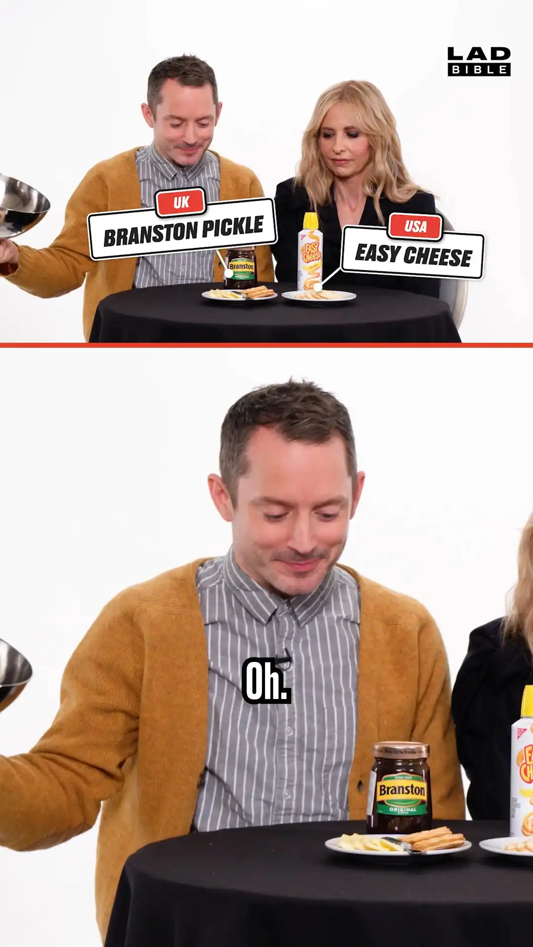 Elijah Wood & Sarah Michelle Gellar have strong feelings about Easy Cheese