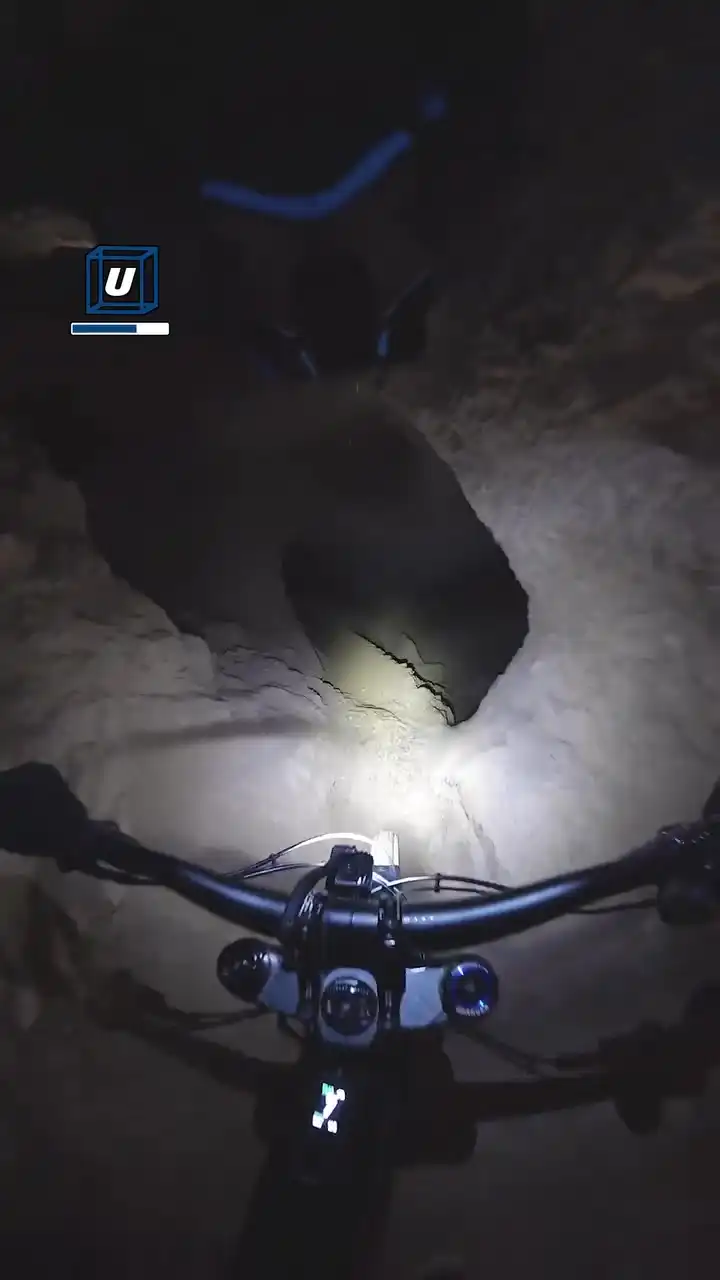 Mountain biking through a cave 😳🚴♂️
