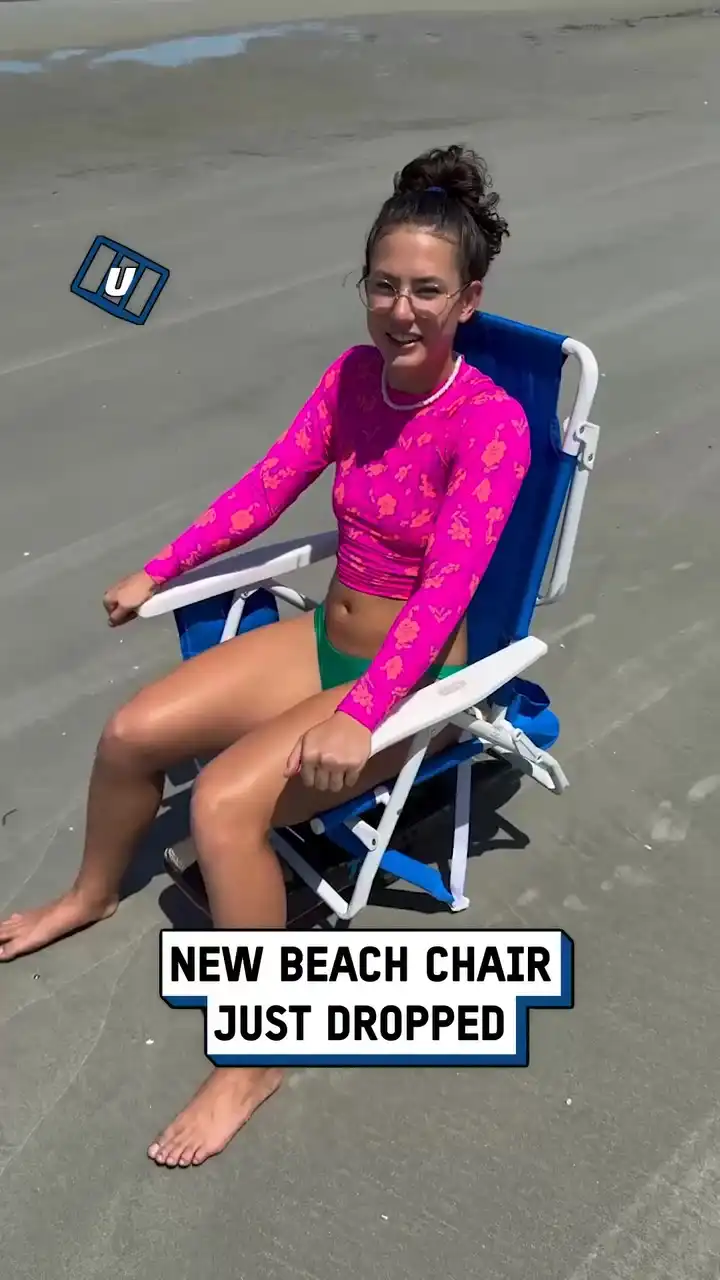 New beach chair ride ☀️🤣