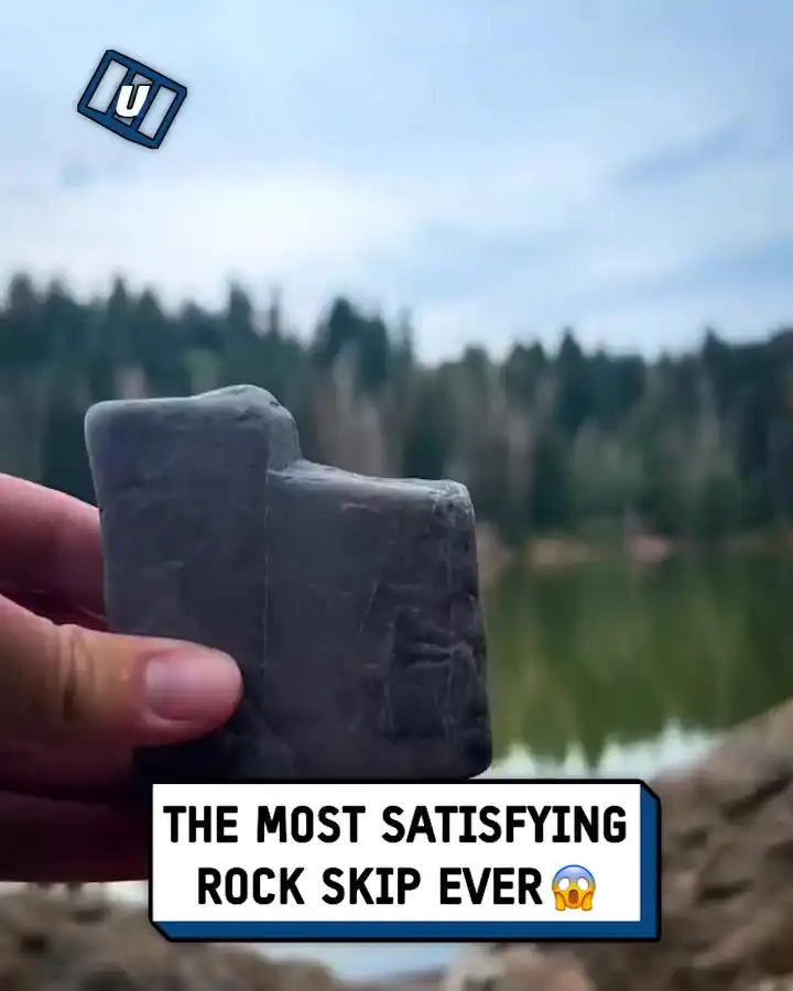 The most satisfying rock skip ever πͺ¨