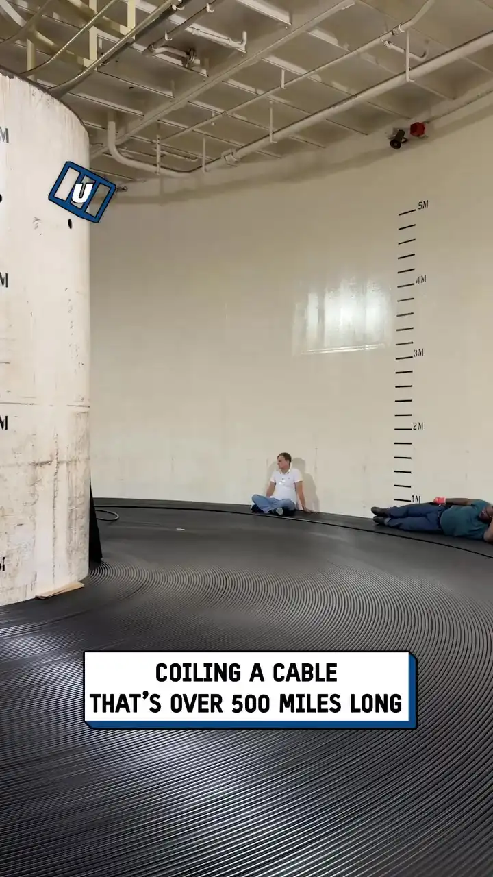 Unwinding very long cable ship 🚢