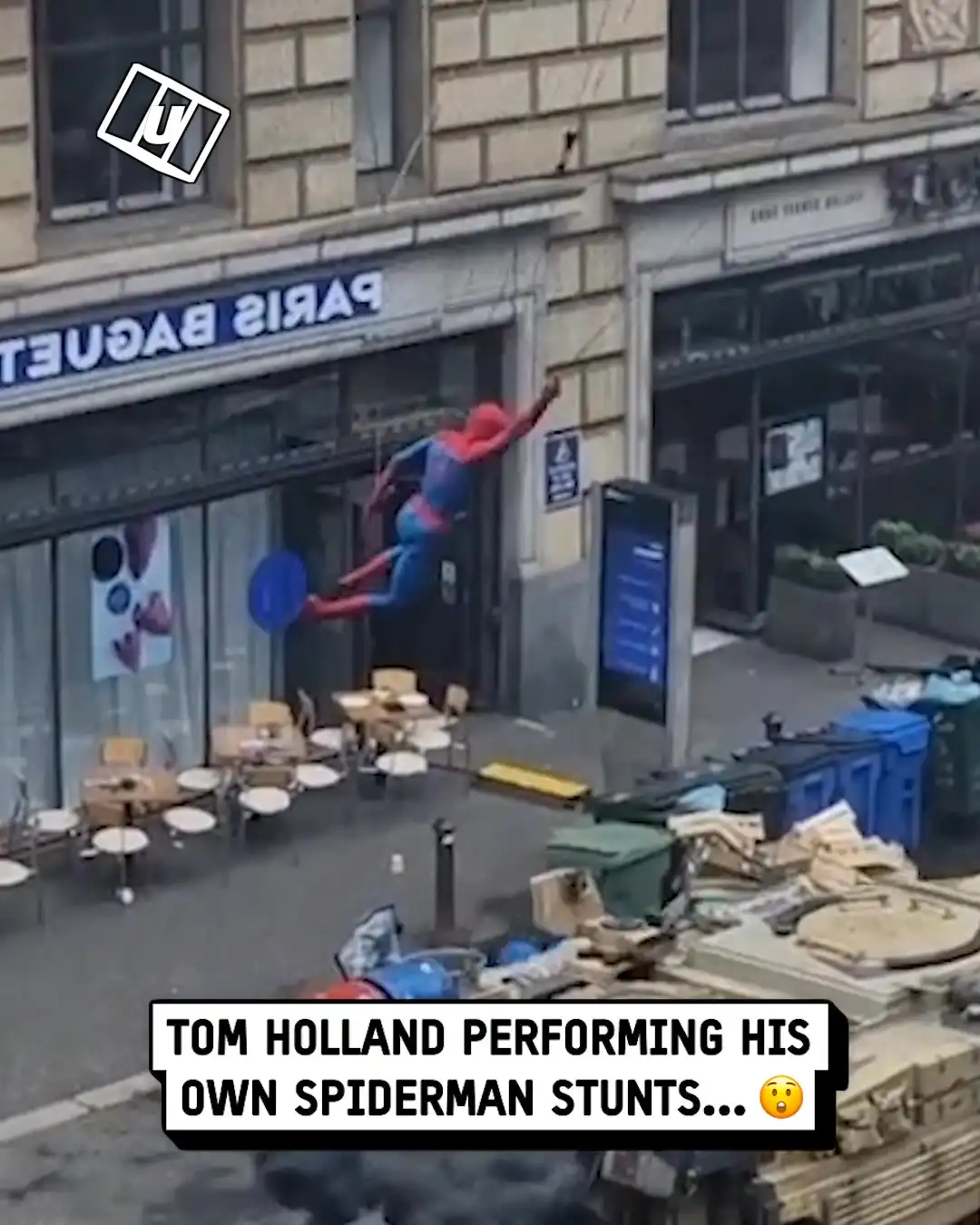 Spider-Man swinging outside my window 😅