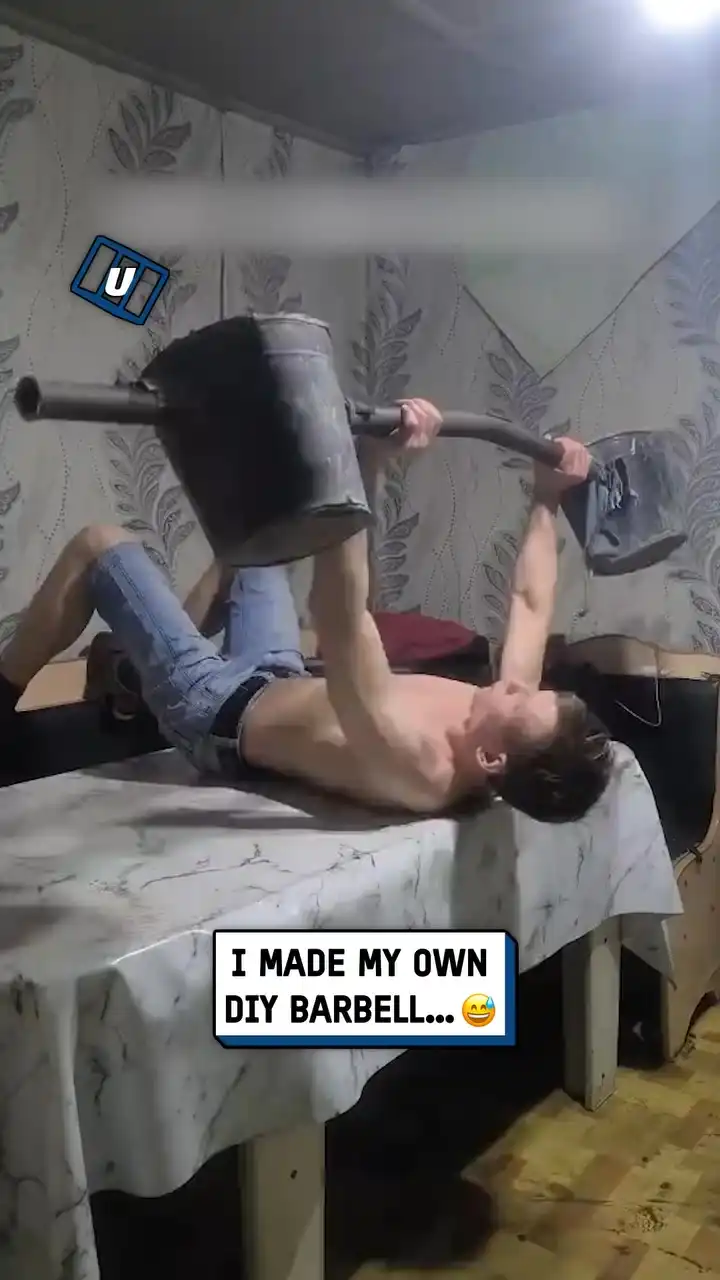 That's the last time I make my own gym equipment 🤕🤣