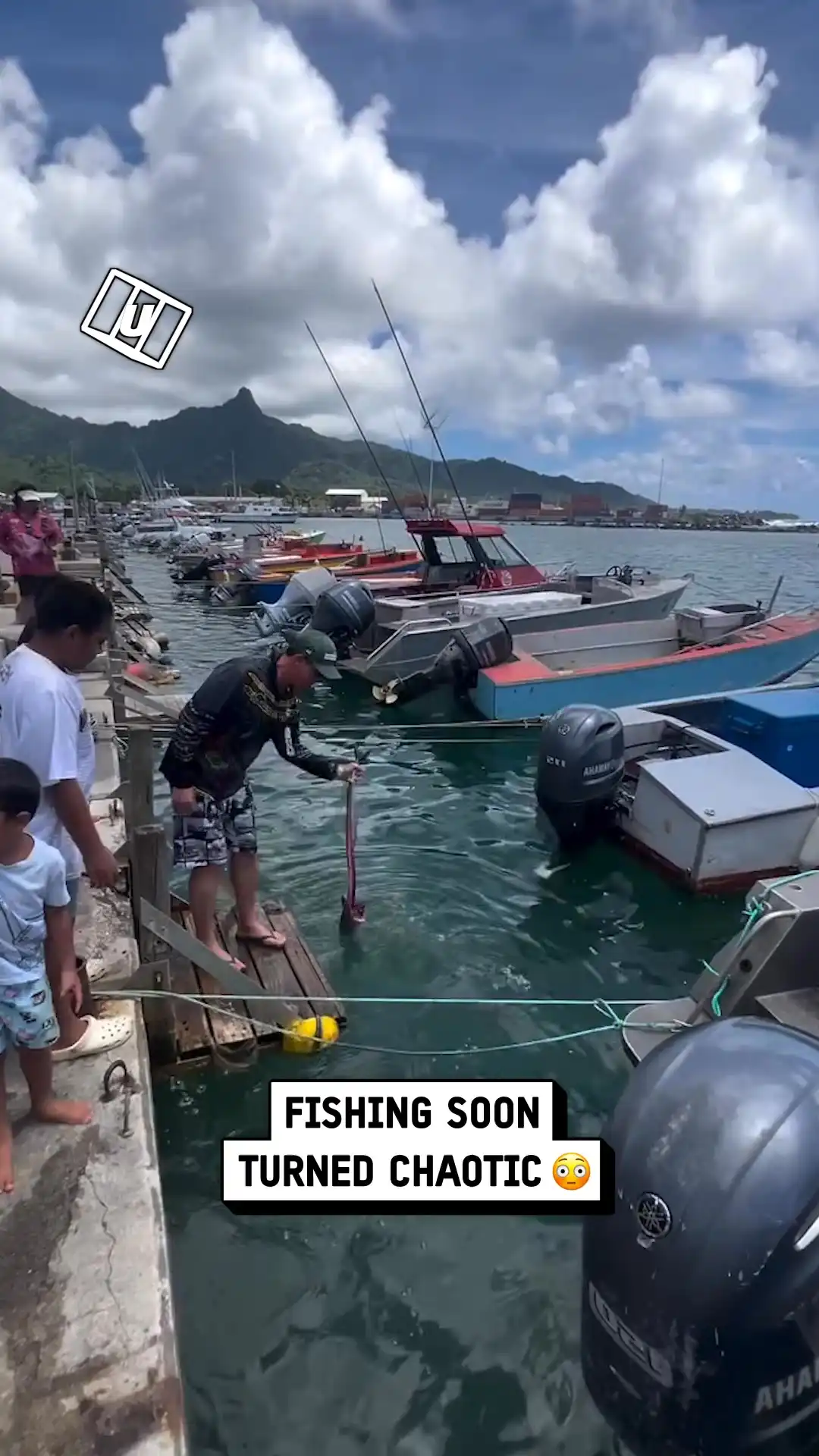 The fish pulled me overboard 🤣💦