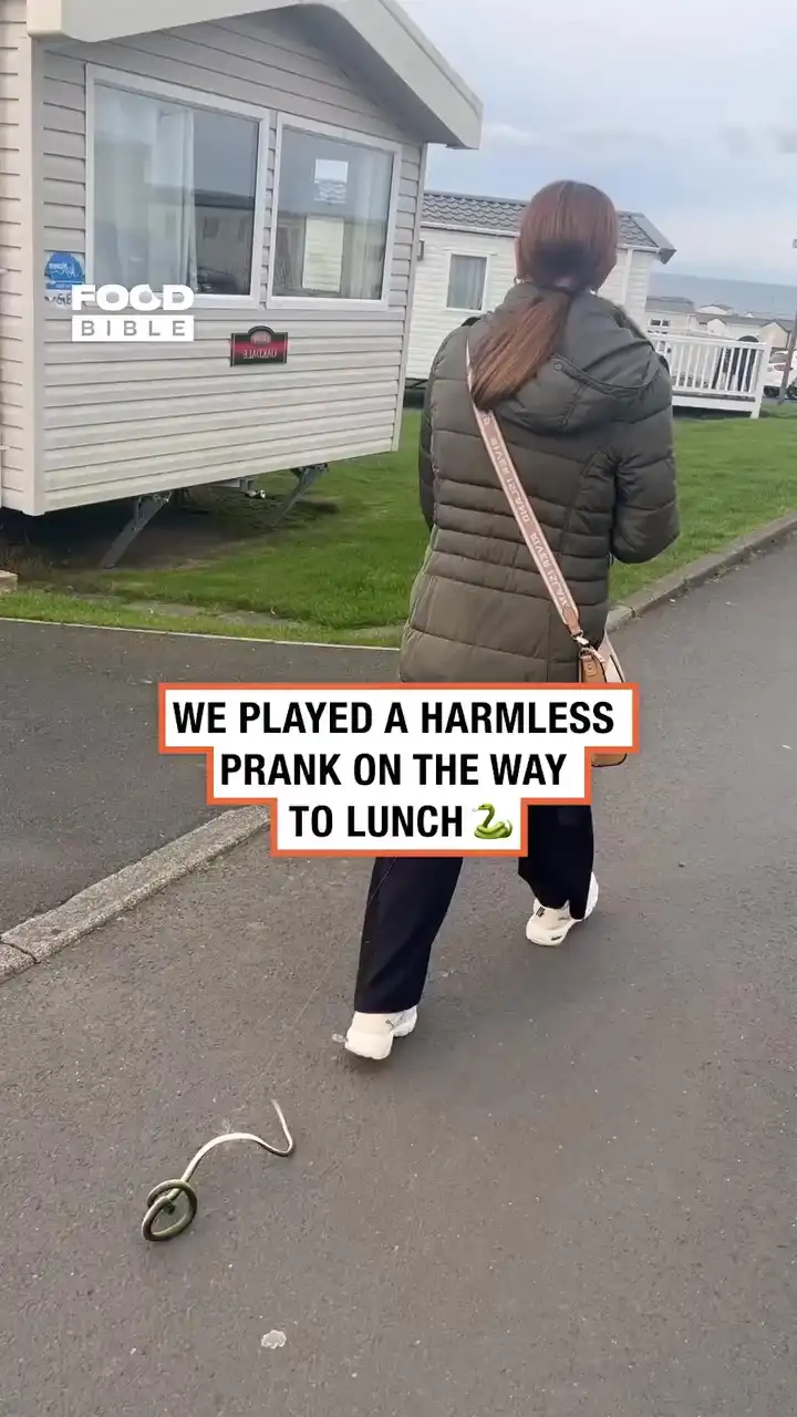 Pranking mom with a fake snake 🐍