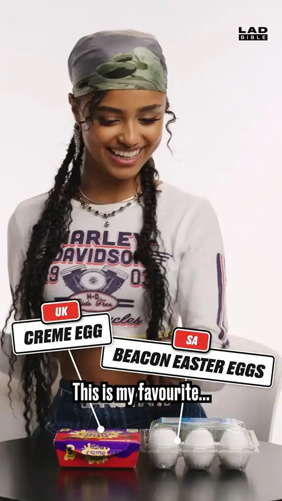 Tyla eats British and South African snacks