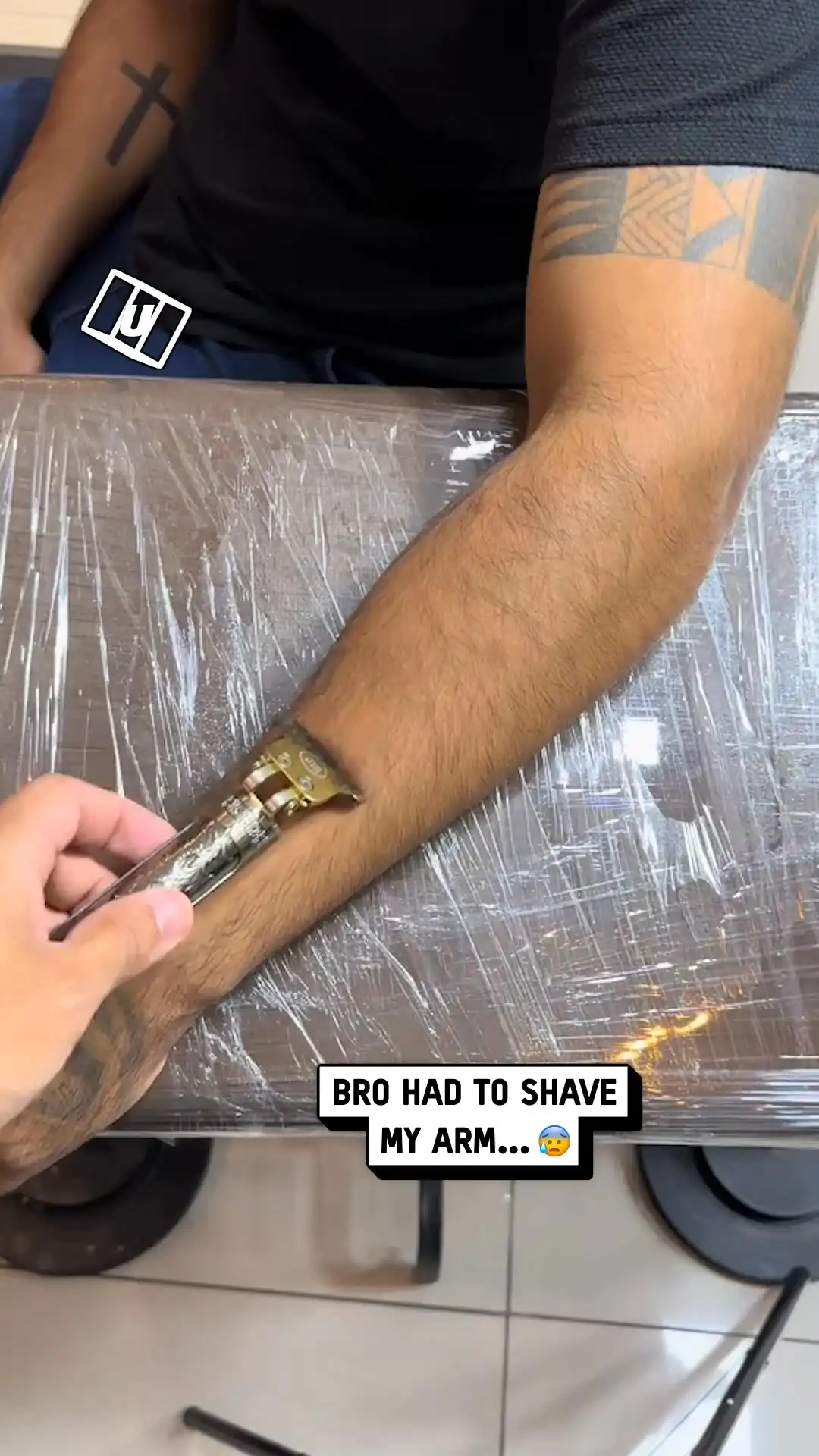 Shaving my arm for a tattoo 😳🪒