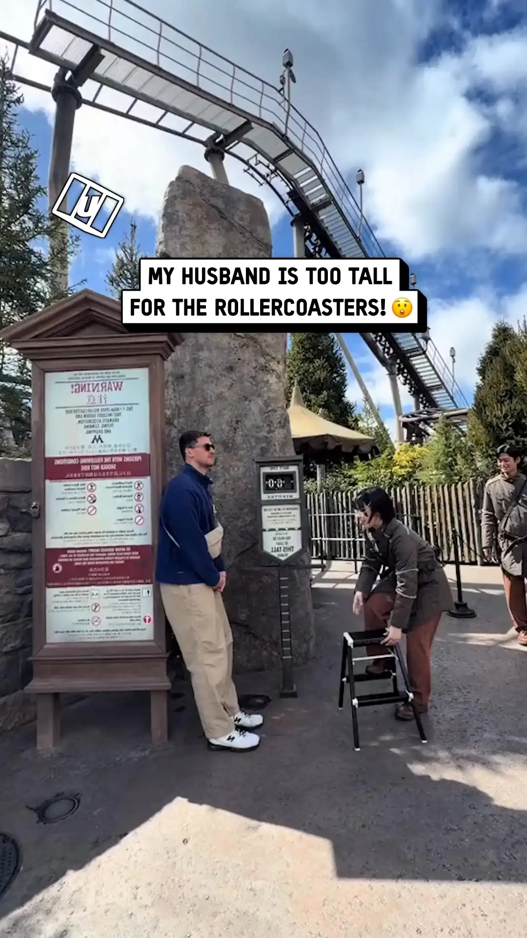 Tall guys can't get on rollercoasters in Universal Japan 💀