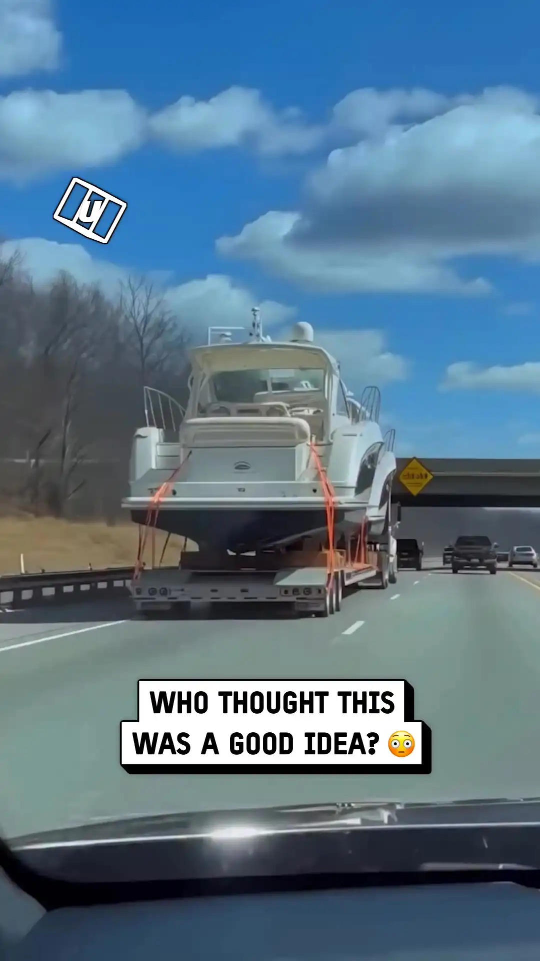 Bro's yacht gets wrecked on highway ๐คฃ