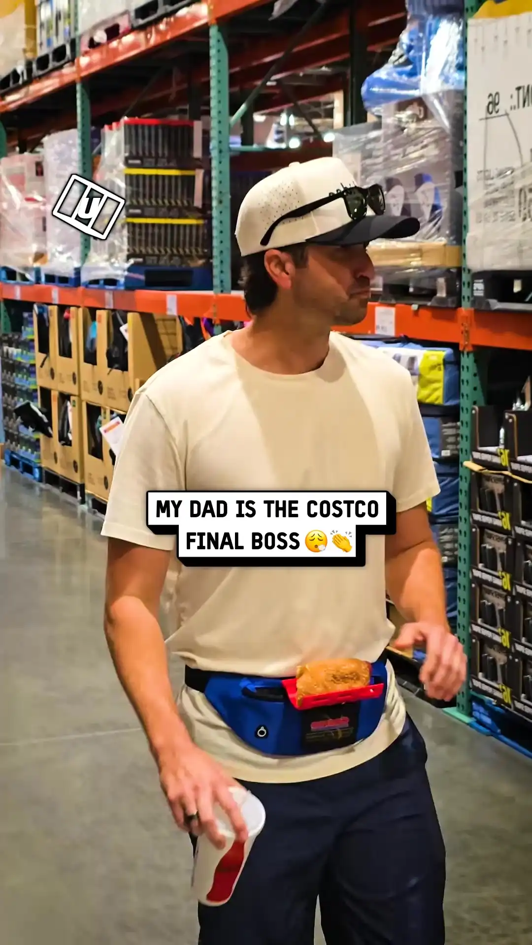 Bro made the ultimate Costco hotdog holder π€£π