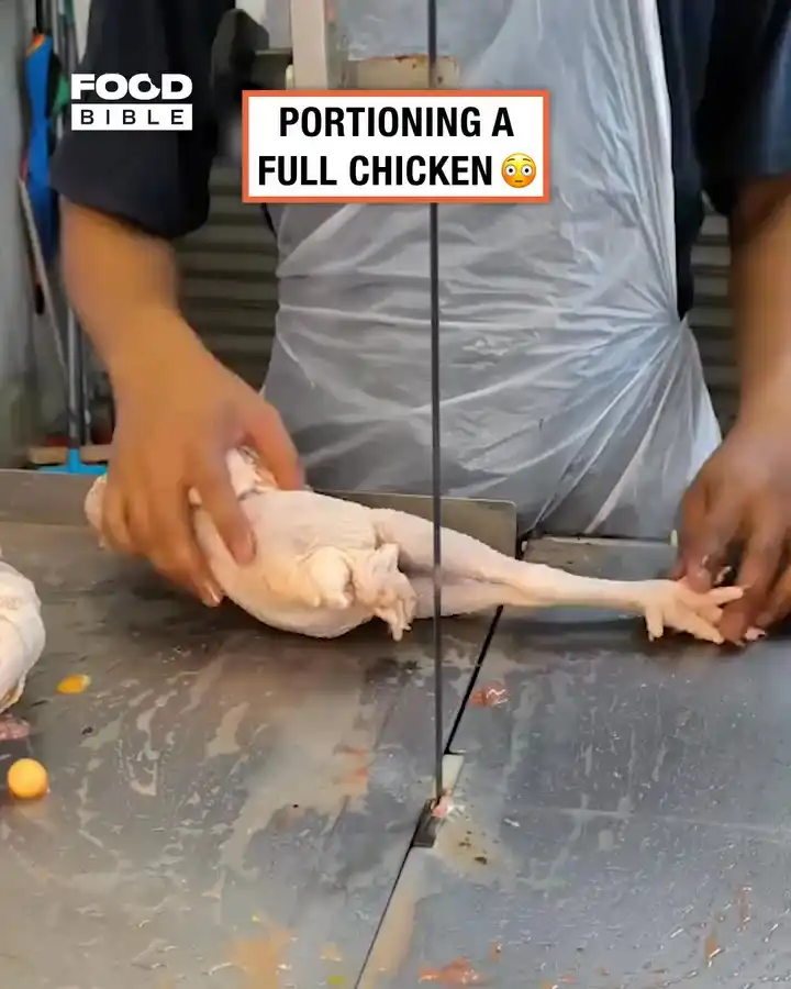 Portioning a full chicken 🍗