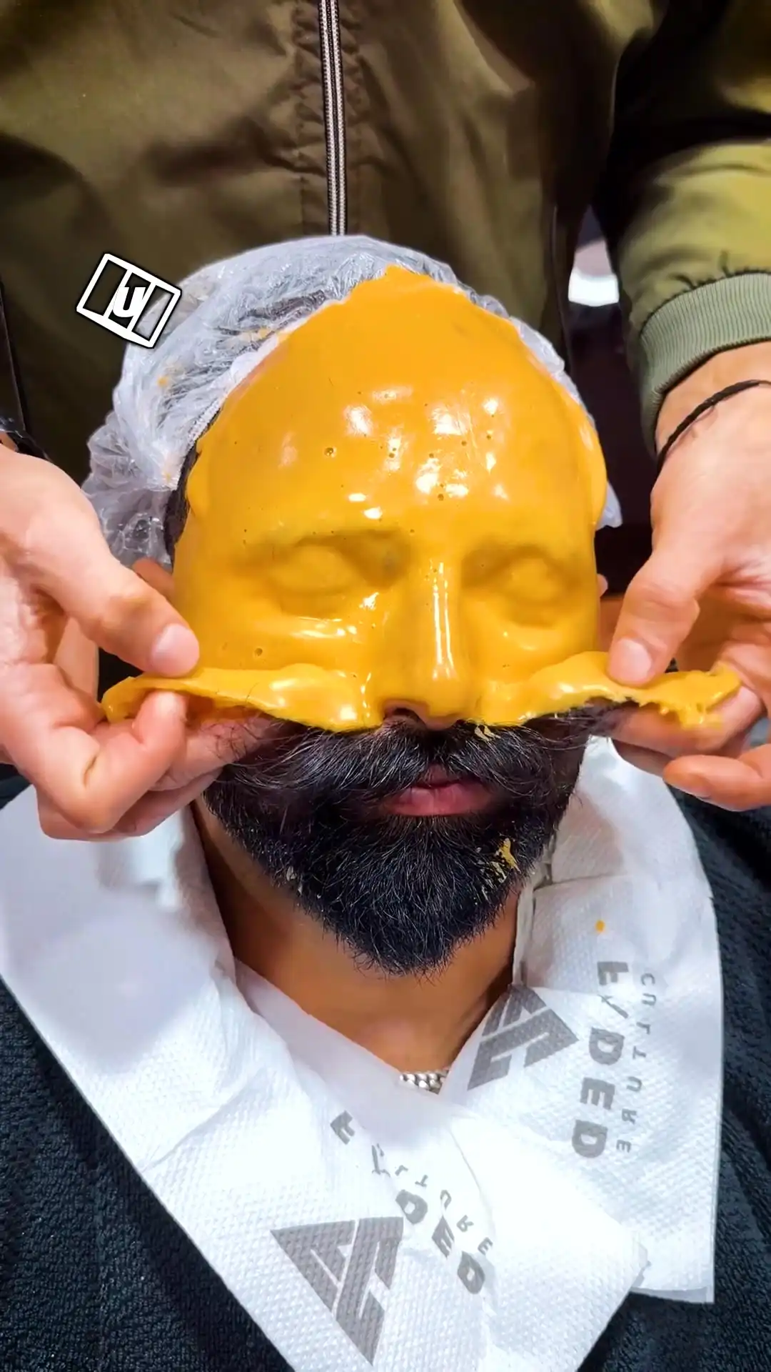 Husband's face mask looks sus 🤣