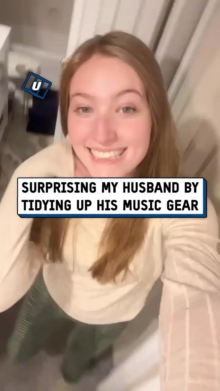 Straightening out my husband's music equipment 😳🎸