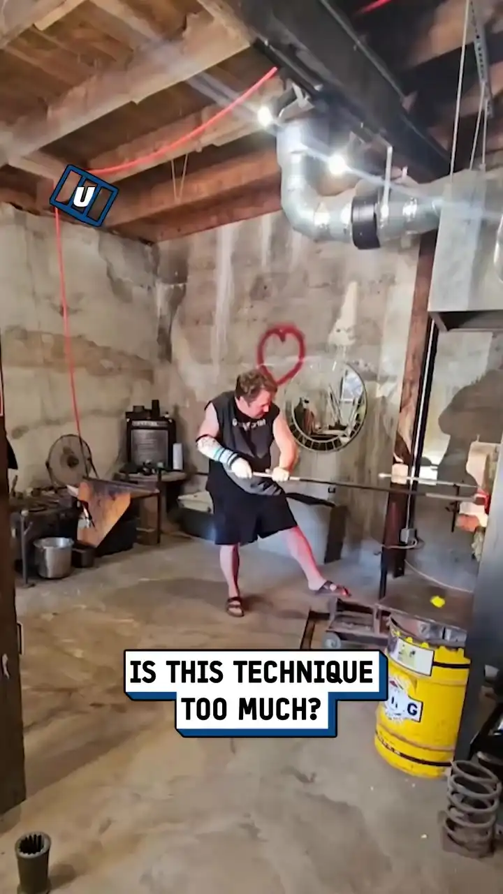 Extra glass blowing technique 😲🔥