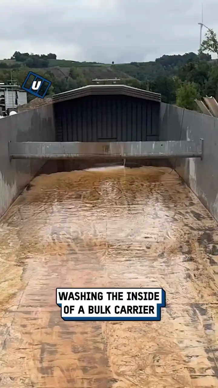 Bulk carrier ship cleaning 🛳️😲
