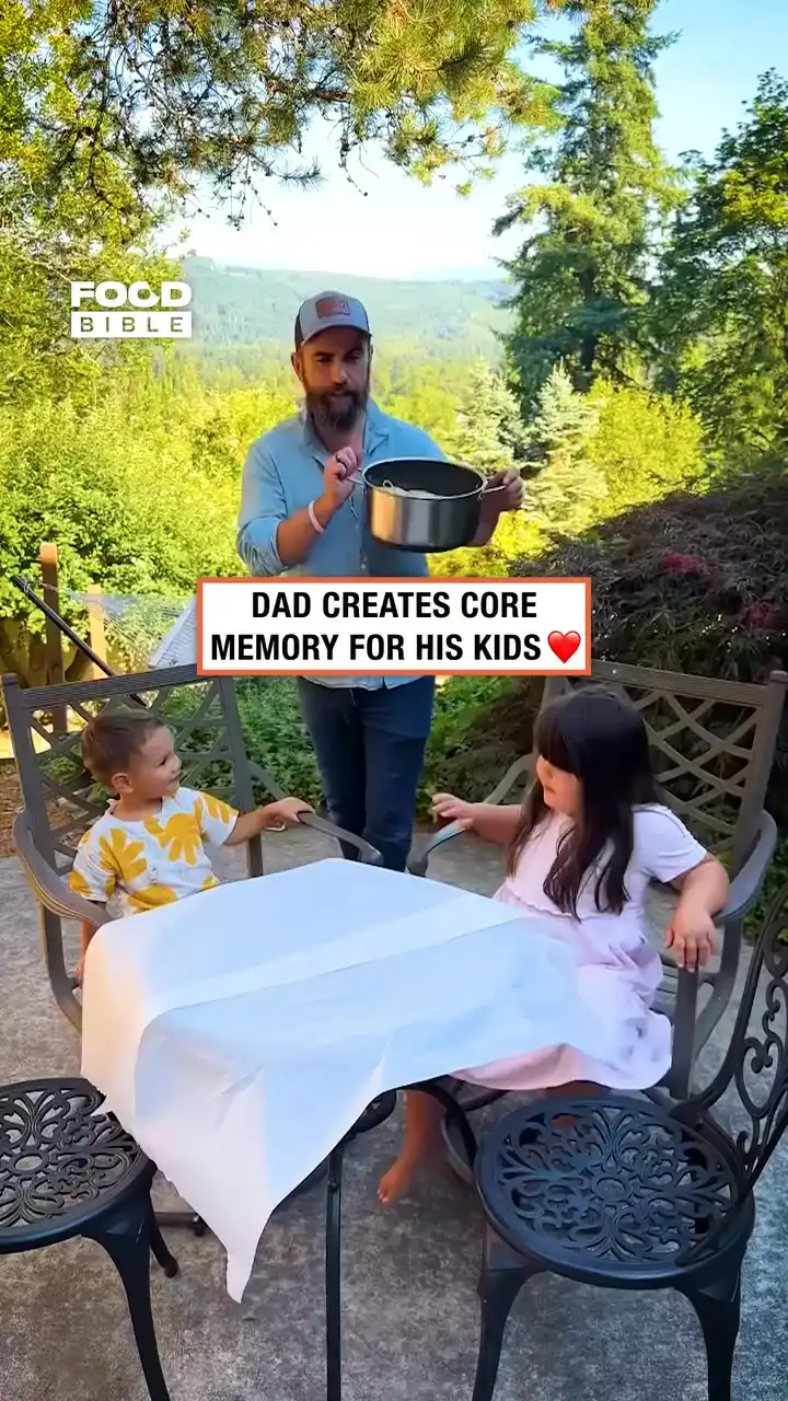 Dad turns mealtime into favourite childhood memory 🥰