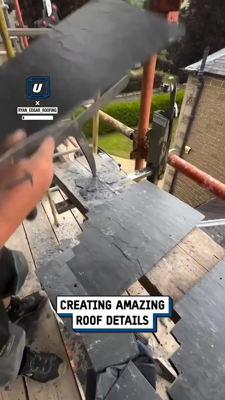 Mesmerizing roof tile detailing 🤯⛏️