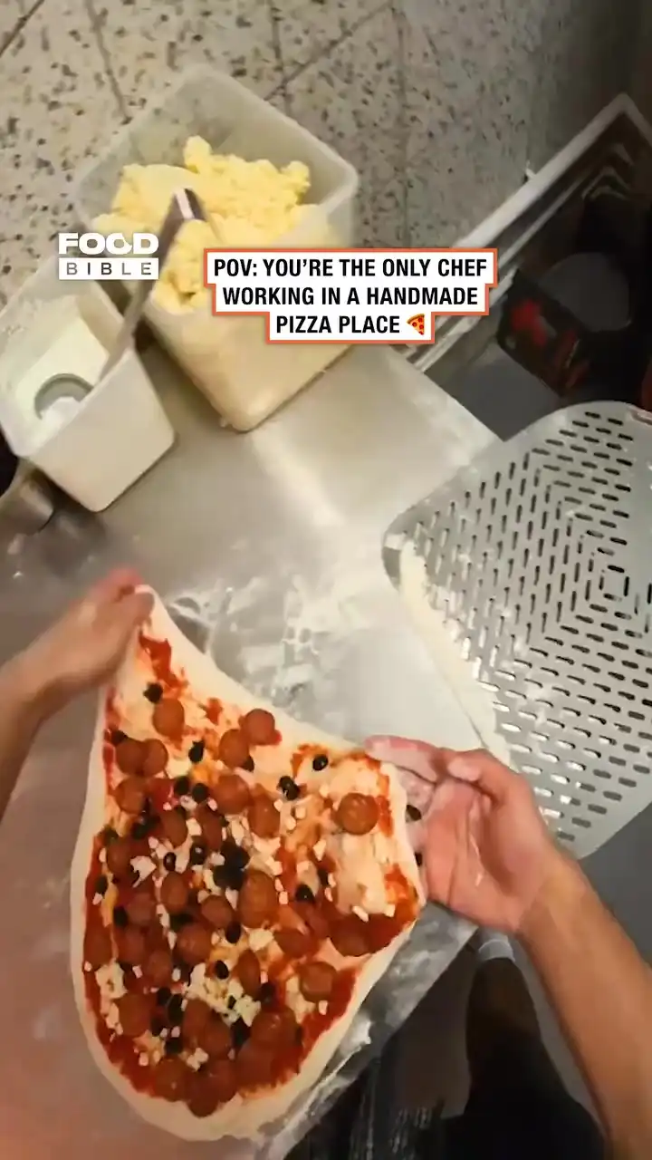 POV: Chef in a hand made pizza place 🍕
