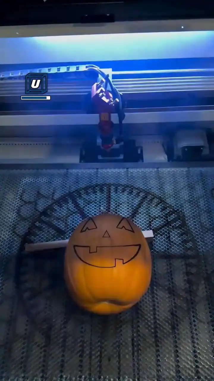 Laser engraving a pumpkin 🎃🤯