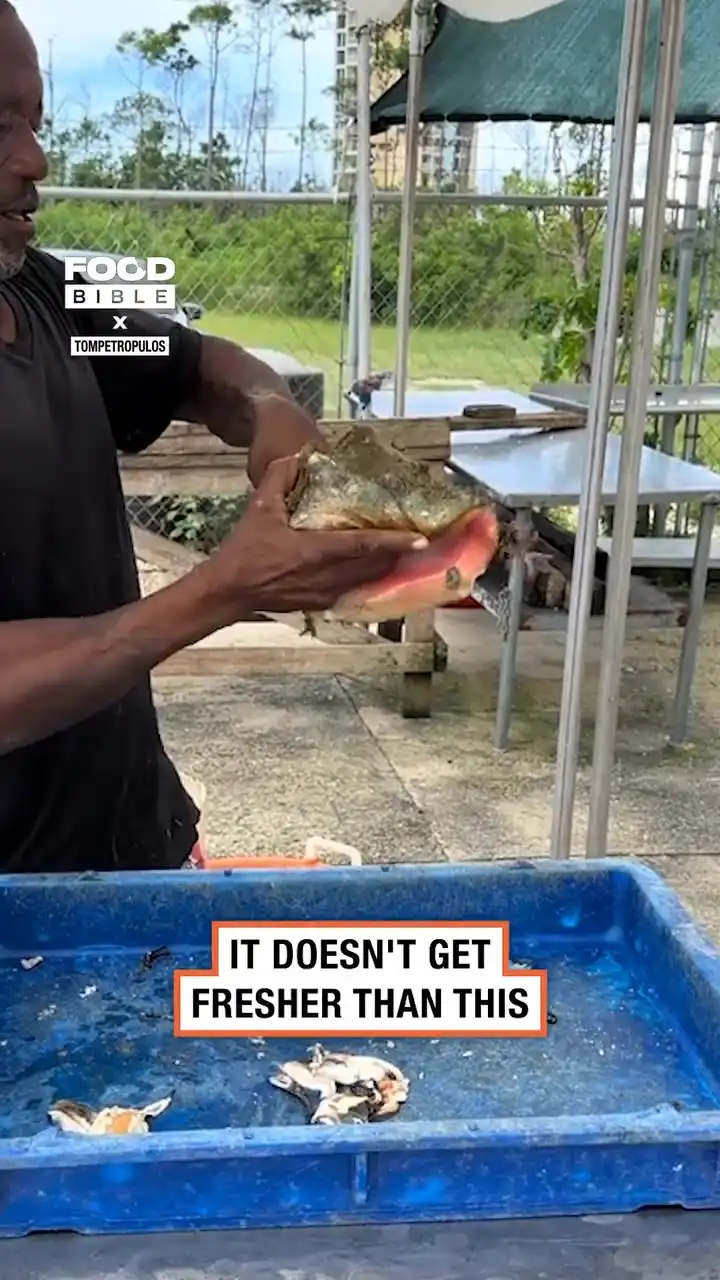 Street seafood in the Bahamas ๐