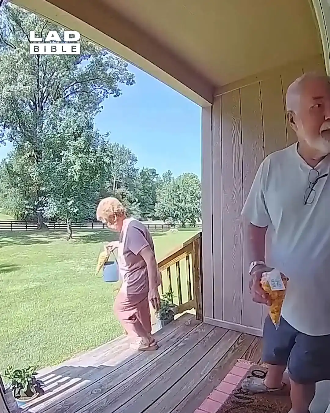 We caught Grandad's shorts falling down on camera 🤣