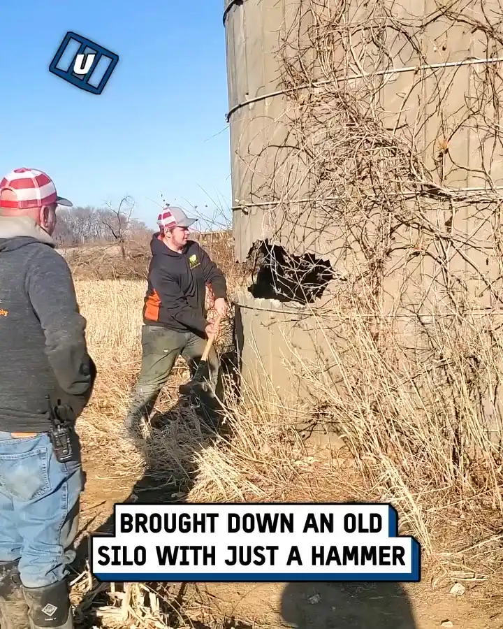 Demolishing a silo by hand 😲🔨