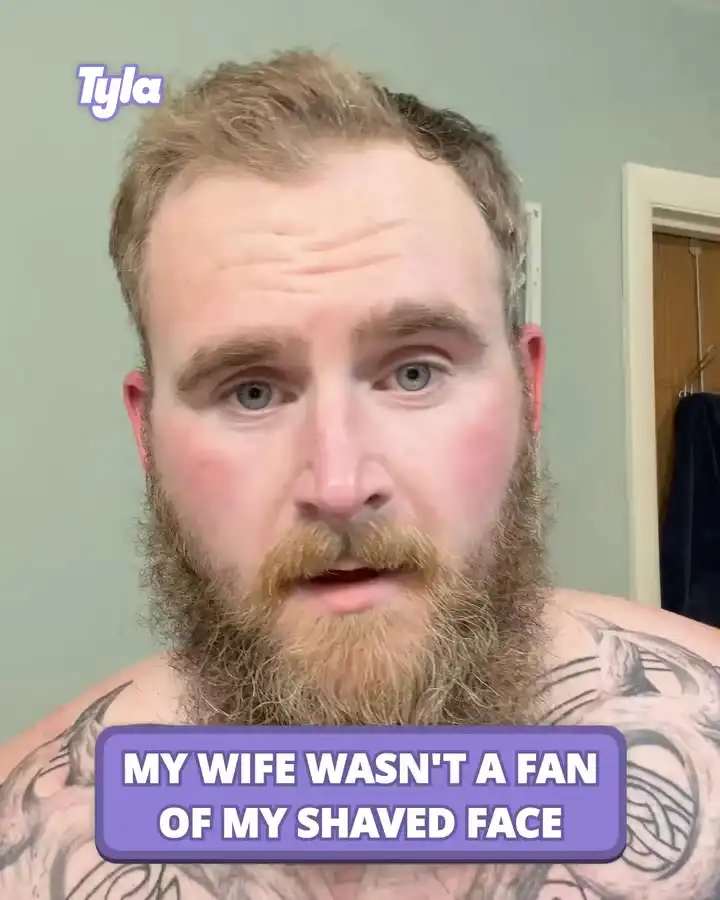 My wife hates my shaved face 😳😂