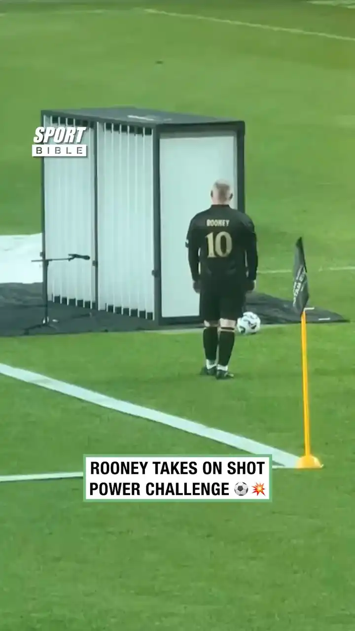 Rooney Takes On Shot Power Challenge
