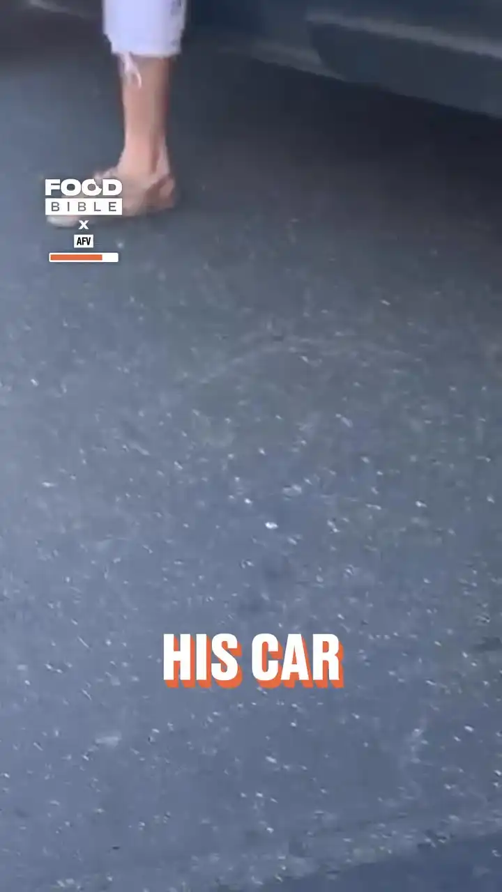 Woman stops police car rolling 😯