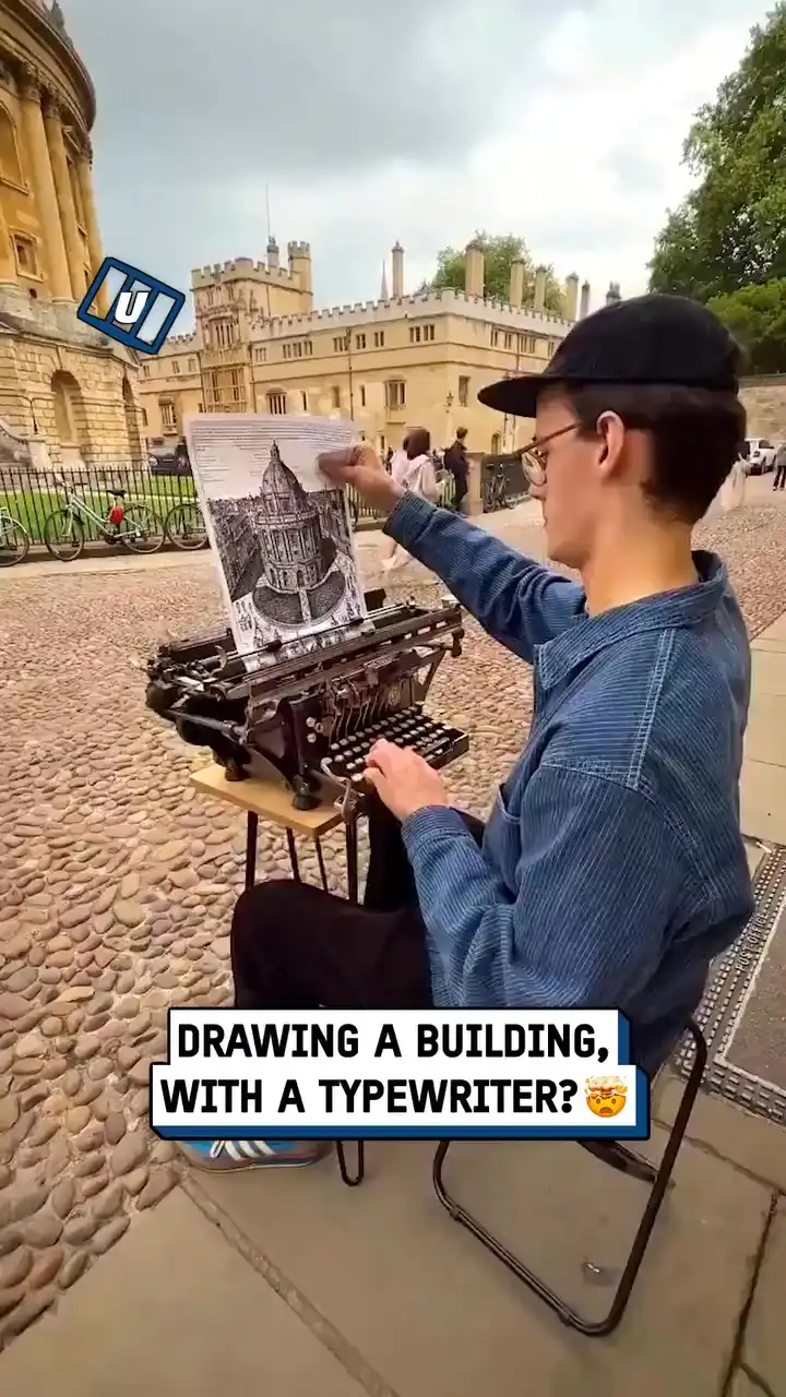 Drawing with a typewriter instead of a pencil 🤯✏️