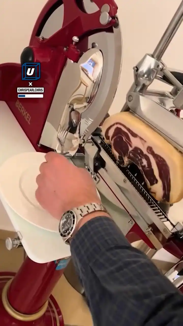 Satisfying ham slicing machine ππ€©