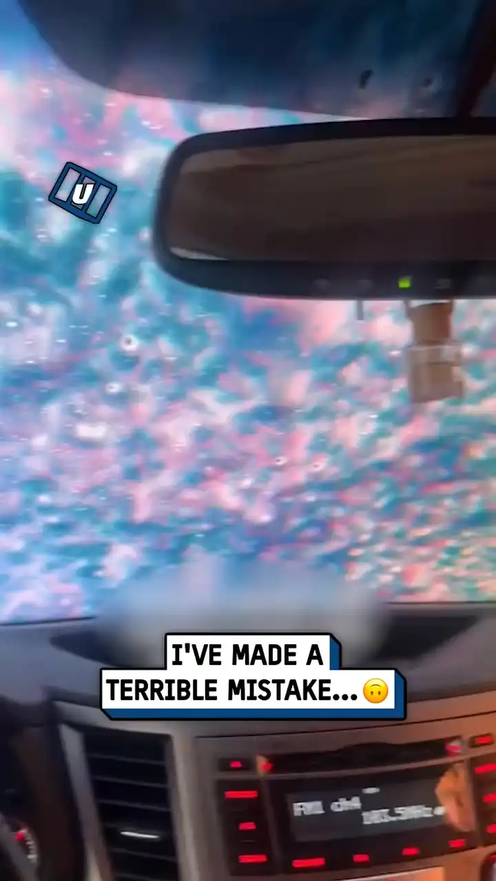 I accidentally left my roof open in the car wash 😱🫧 #fblifestyle