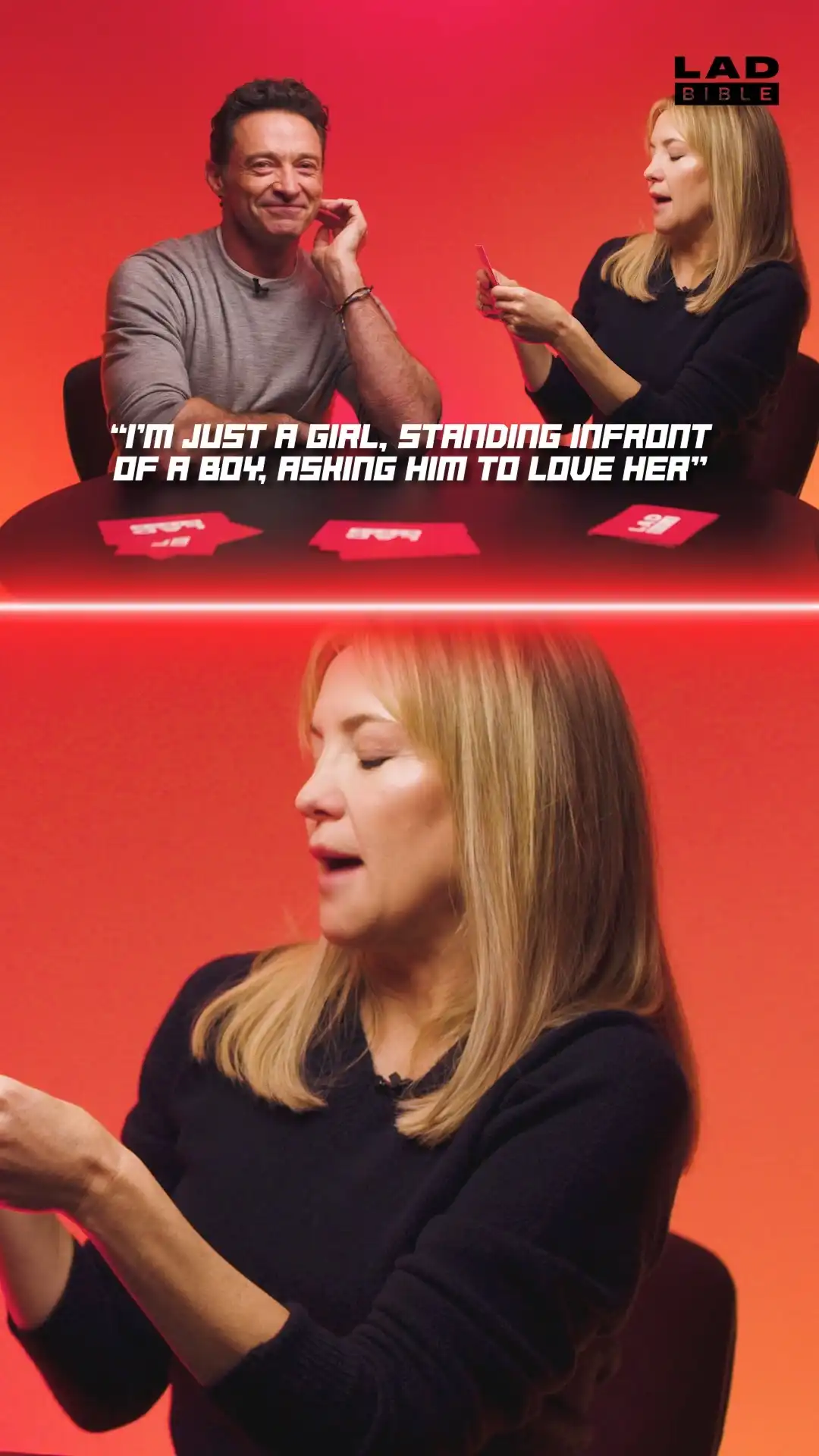 Hugh Jackman & Kate Hudson name films from the movie quotes