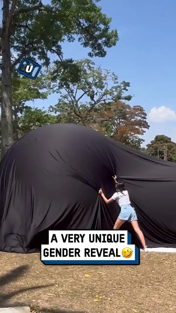 This is the most extra gender reveal ever 🎈🤣 #fblifestyle