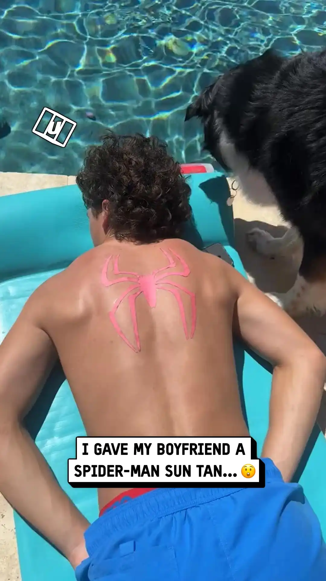 Spiderman tan on my boyfriend 😎