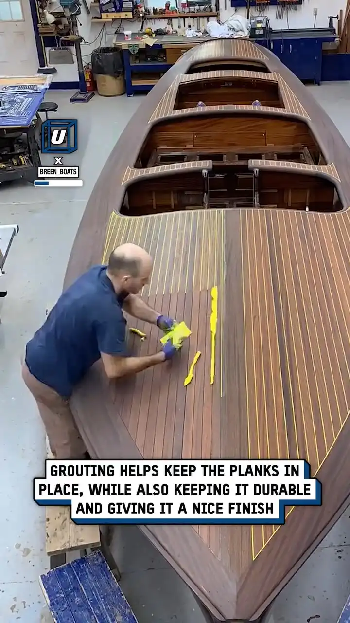 Masterful boat deck caulking ⛵️