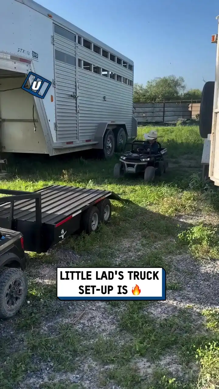 Little lad's incredible truck set-up 🥹🛻