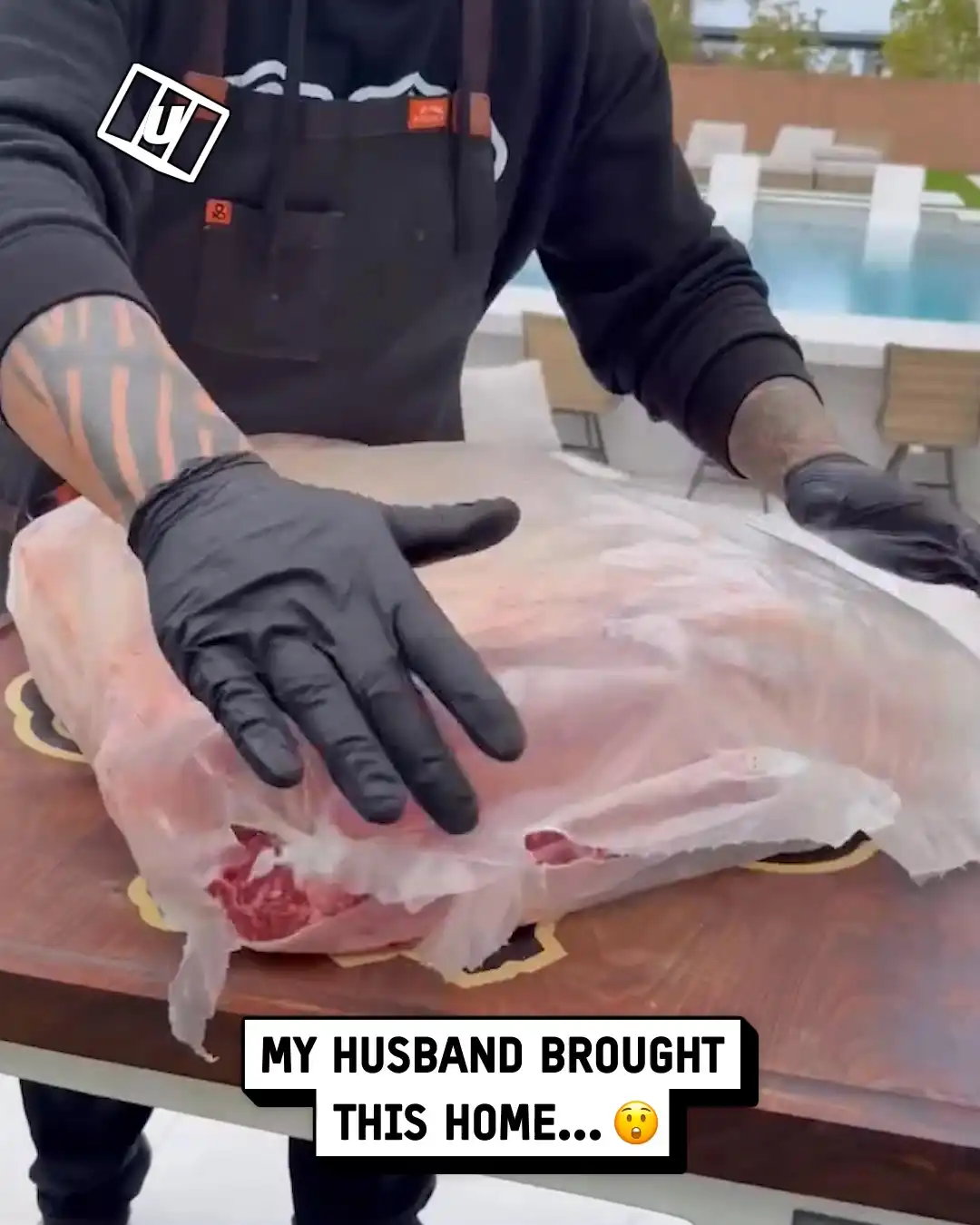 Husband Preps Giant Tomahawk π₯©