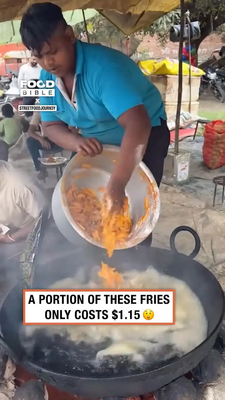 I tried Indian street fries for the first time ππ₯